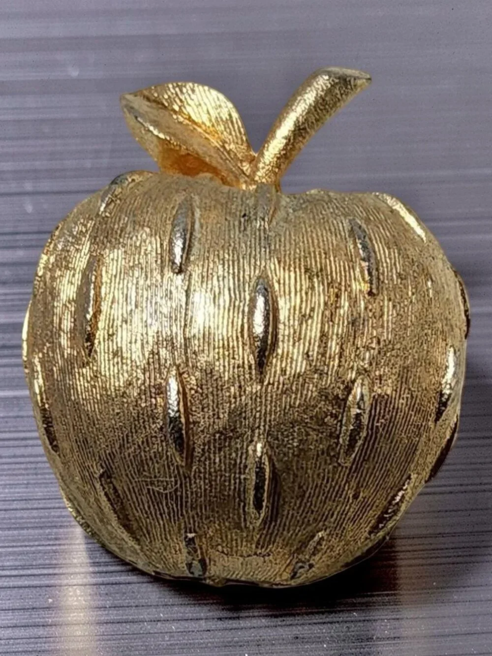 vintage napier gold tone teachers apple brooch